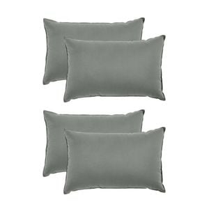 2x 2pc Royal Comfort Bamboo Charcoal Bedding Pillow 50x75cm - Grey
