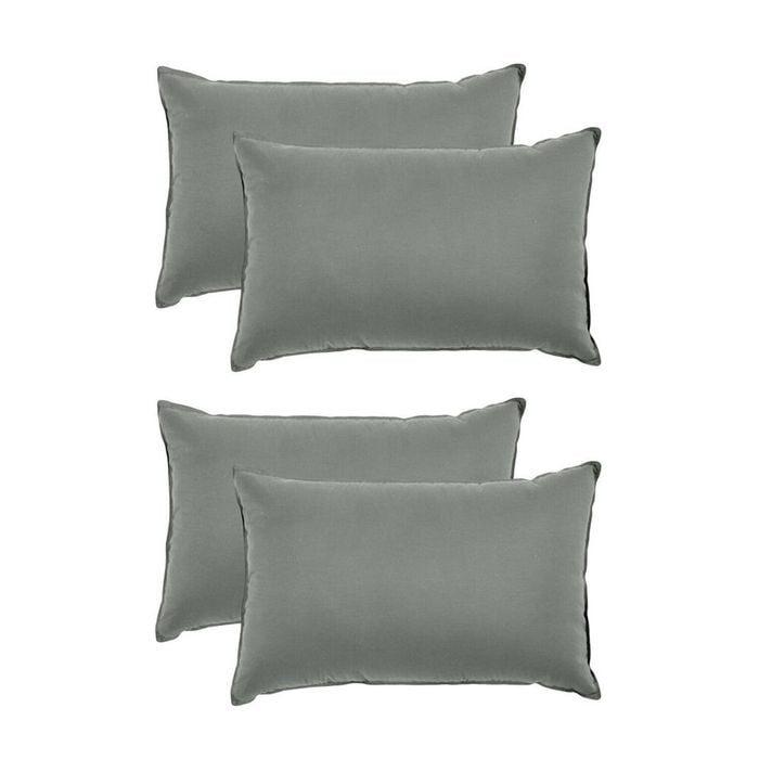 2x 2pc Royal Comfort Bamboo Charcoal Bedding Pillow 50x75cm - Grey