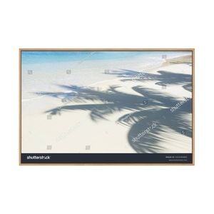 Artey | Palm Reflections - Framed Canvas - Natural Frame - 110 x 165cm