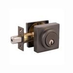 Lane Gun Metal Grey Square Slimline Single Cylinder Deadbolt