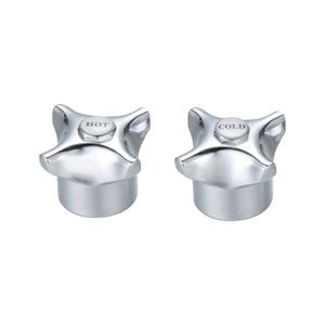Shaw & Mason Chrome Plated Four Point Tap Handles - Pair