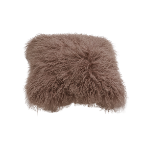 Naturally Sheepskins 50x50cm Mocha Mongolian Sheepskin Cushion Cover