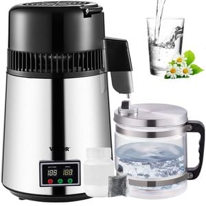 Vevor 1.1 Gal Water Distiller Silver for Timing Set Temp Display