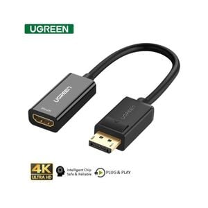 Ugreen Displayport To Hdmi Converter 4k Uhd 30hz Adapter With Gold Plated Connectors Black