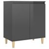 vidaXL Sideboard with Legs High Gloss Grey Cabinet