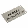 Sandleford 95 x 47mm Stainless Steel Beware Dog On Premises Sign