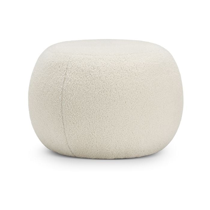 Venus Round 50cm Bouclé Cream Pouf Ottoman