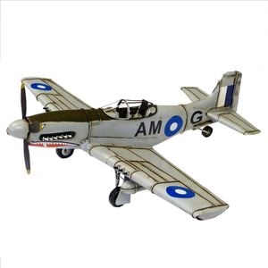 Boyle Metal Ornament Home Decor Collectible Mustang Shark Teeth Plane 50x43x20cm