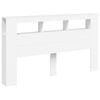 vidaXL LED Headboard Bed Header Bedroom Furniture White 100 cm Engineered Wood