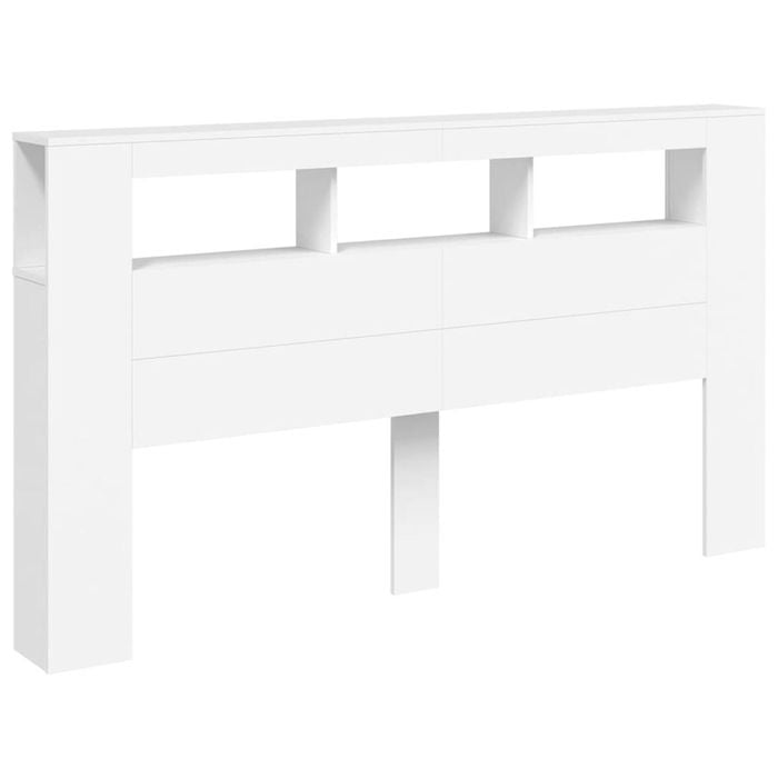 vidaXL LED Headboard Bed Header Bedroom Furniture White 100 cm Engineered Wood