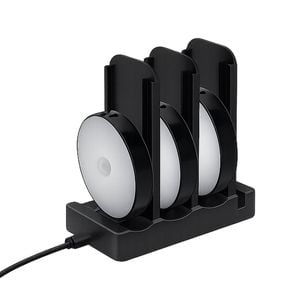 Click Black Rechargeable Magnetic Puck Light - 3 Pack