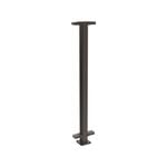 ProtectorAl 1010 mm H Black Aluminium Flanged Middle Balustrade Post - Black
