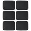 Argon Tableware 6x Rectangular Serving Trays - 51 X 38cm - Reusable Non Slip Stackable Rubberized Food Drinks Platter Tray