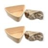 2PK Brunswick Bakers Triangle Rattan 23cm Bread Banneton w/ Lining Bread Basket