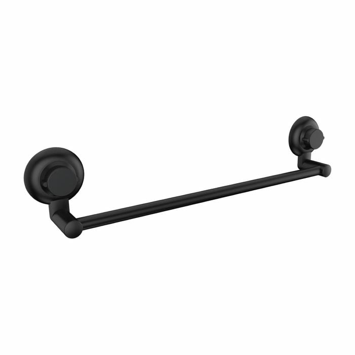 Suction Works 80cm Black Towel Rail