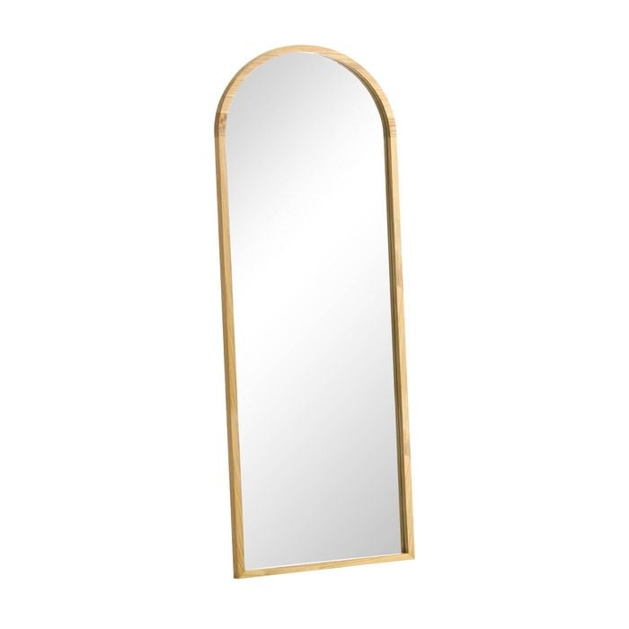 Oikiture 180x70cm Wooden Full Length Mirror Floor Mirrors Natural