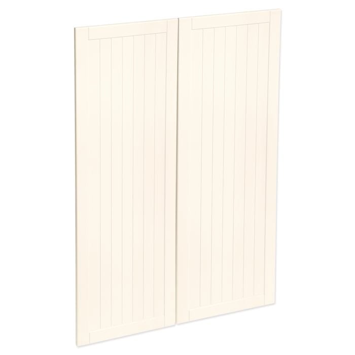Kaboodle 900mm Antique White Country Medium Pantry Door - 2 Pack