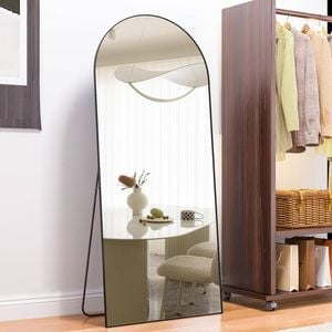 Oakory 165x60cm Arched Full Length Mirror Full Body Black