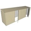 Build-A-Shed 1.2 x 6.0 x 2.0m Skillion Dual Single Hinged Side Doors Shed - Cream