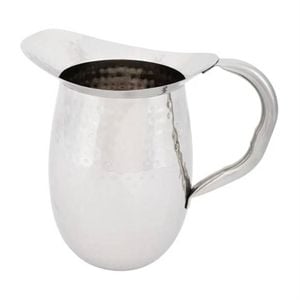 Olympia Pitcher Hammered Stainless Steel 2l Water Jug Beverage Server