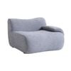 MIUZ Left Armrest Chair, 1PC Modular Sofa, Modern Ergonomic Grey Accent Chair