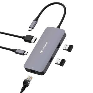 Verbatim USB-C Pro Multiport Hub 5 Port 1 x HDMI, 1 x RJ45, 2 x USB-A 3.2 Gen1, 1 x USB-C PD