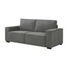 3 Seater Sofa Fabric Upholstery Wooden Structure Knock Down Feature in Dark Grey Colour