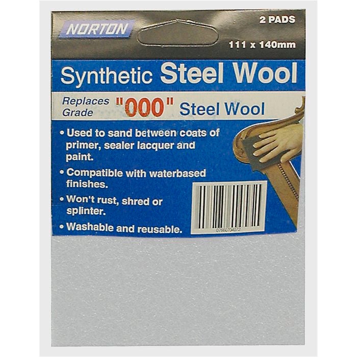 Norton Wool Pads 111x140mm Steel White