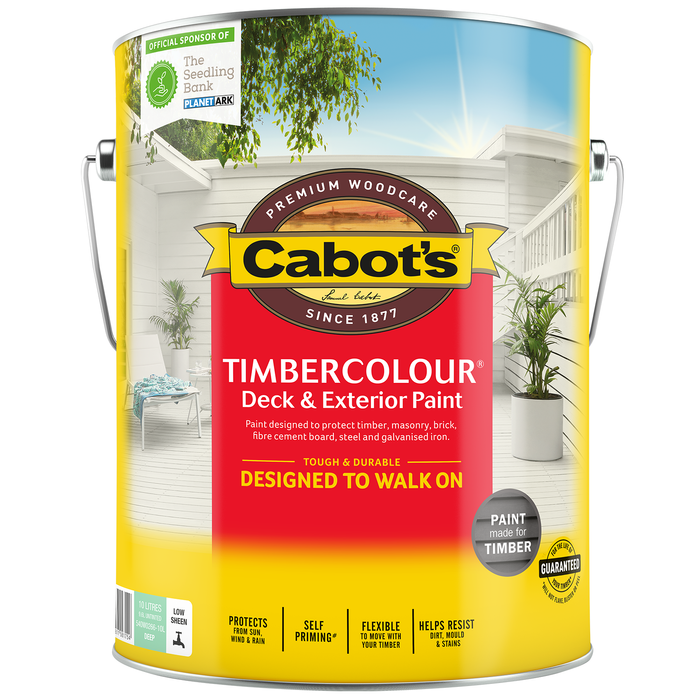 Cabot's 10L Deep Base Timbercolour Deck & Exterior Paint