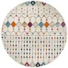 The Rug Connection Ama 356 Off White 200x200cm - Medium Round Transitional Pet Friendly Indoor Rug