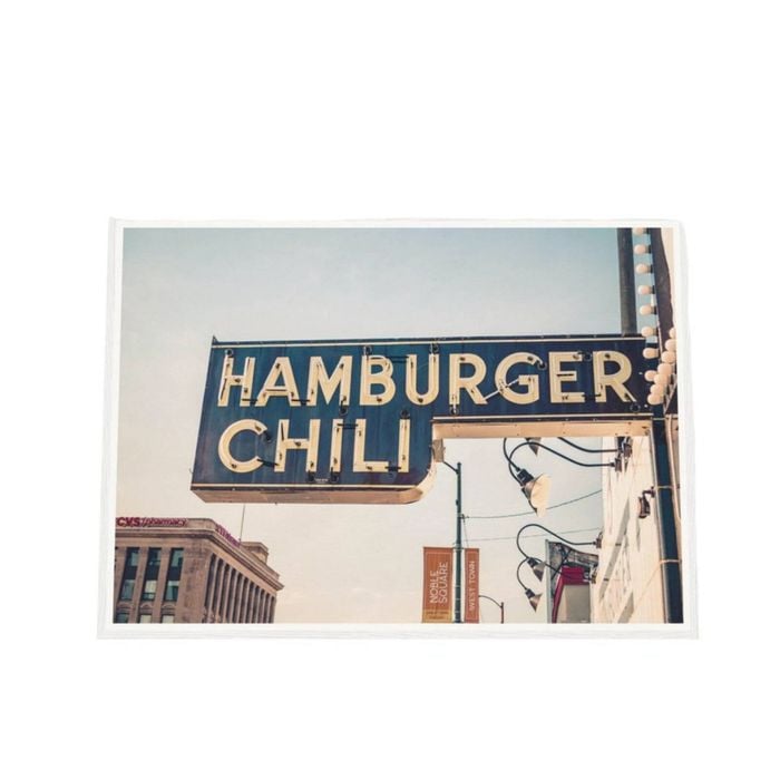 Galrie Delicious Hamburger Chili Fine Art Photography Print, White Frame, A4 21 x 30cm (8 x 12inch)