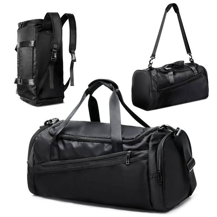Lifebay 40L Foldable Sports Gym Travel Duffel Bag Black