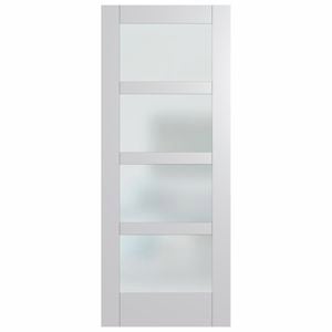 Hume Doors & Timber 920 x 2340 x 35mm Internal Door Primed MDF Hampton Translucent Glass HAM4
