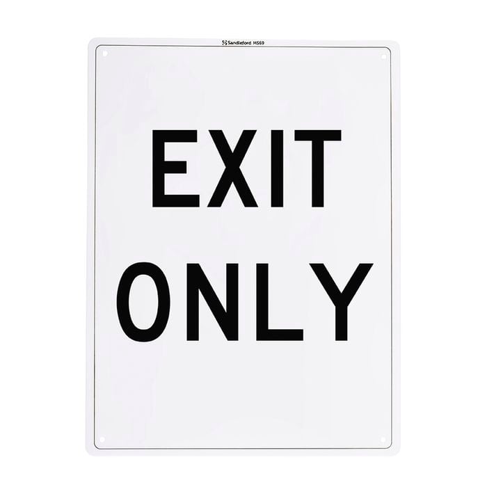 Sandleford 300 x 225mm Exit Only Plastic Sign - Bunnings Australia