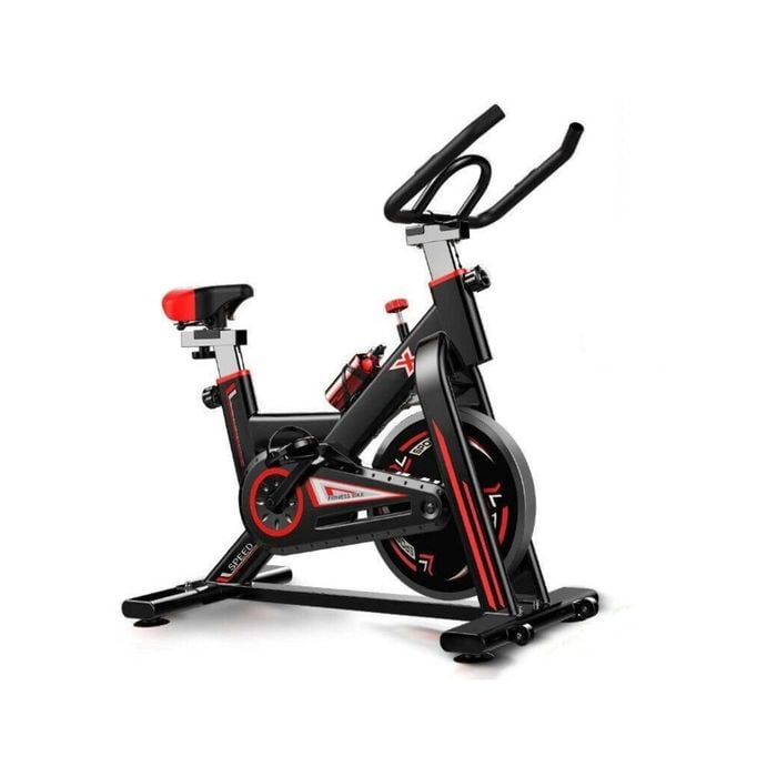 Black Color Exercise Spin Bike Home Gym Workout Equipment Cycling Fitness Bicycle 6kg Wheels