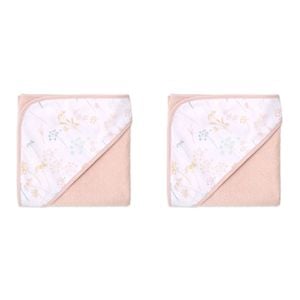 2PK Little Haven Cotton Hooded Wild Flower Soft Baby Towel 76cm