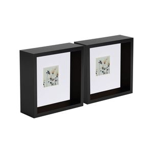 Nicola Spring 2 Piece 6 X 6 3d Shadow Deep Box Photo Frame Set - Craft Display Picture Frame With 2 X 2 Mount