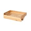 Sherwood Home Bamboo Bed Side Shelf Table With Adustable Clamp - Natural Brown - 35x23x9.3cm