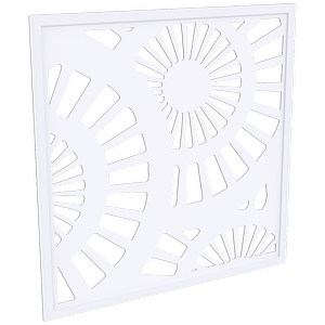 ProtectorAl 300 - 940 x 300 - 940mm Surfmist Sunburst Framed Composite Decorative Panel