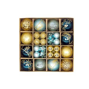 Catzon 44 Pcs Christmas Balls Colored Shatterproof Plastic Baubles for Xmas Party-Set9