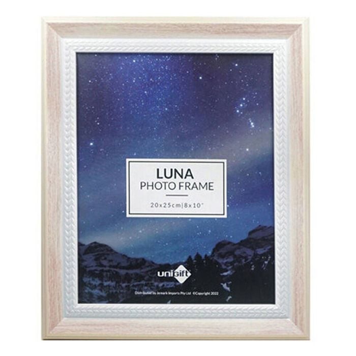 Unigift Luna Cream Trim Border Glass Picture Photo Frame 20x25cm Pink