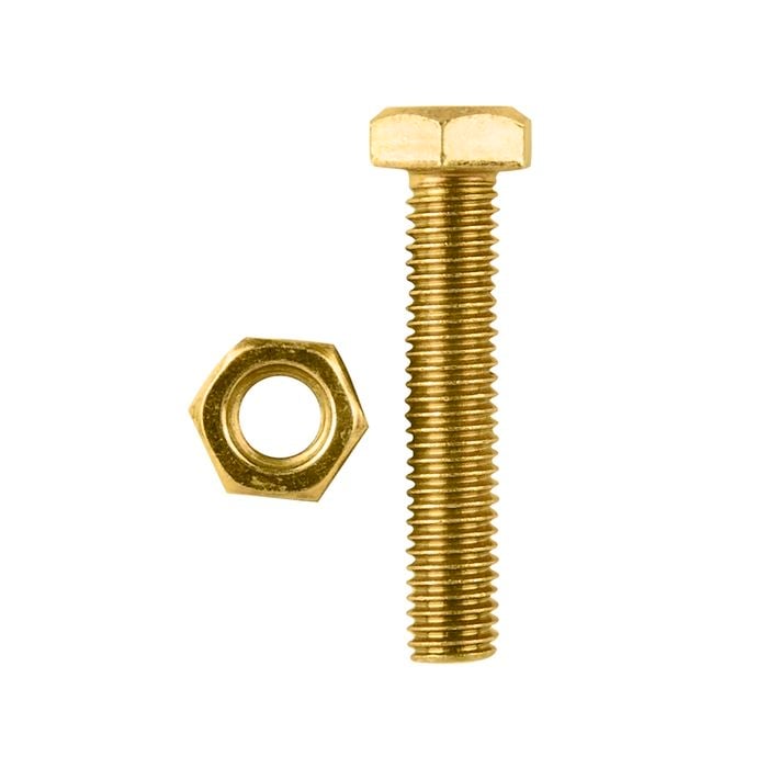 Pinnacle M8 x 40mm Yellow Zinc Hi Tensile Hex Bolt And Nut - 4 Pack