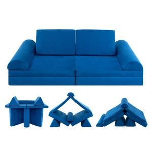 Costway 6pc Modular Play Sofa Convertible Foam Couch Chair Activity