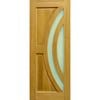Woodcraft 2040 x 820 x 40mm Entrance Door F45 Frosted Safety Glass GL1