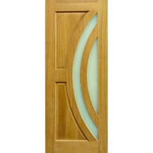 Woodcraft 2040 x 820 x 40mm Entrance Door F45 Frosted Safety Glass GL1