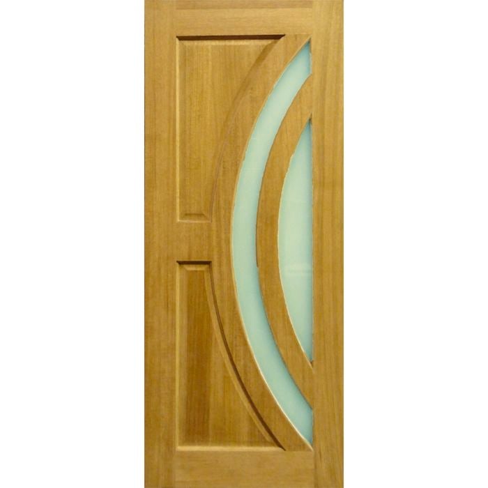 Woodcraft 2040 x 820 x 40mm Entrance Door F45 Frosted Safety Glass GL1