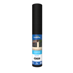 Coolaroo 3.66 x 5m Black Light-Duty Screening Shade Cloth - 70% UV Block