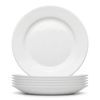 Argon Tableware Round Opalware Buffet Dinner Plates - 22.5cm - White - Pack of 6