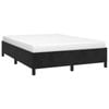 vidaXL Bed Frame Slat Bed Base Mattress Base Black 137x187 cm Double Size Velvet