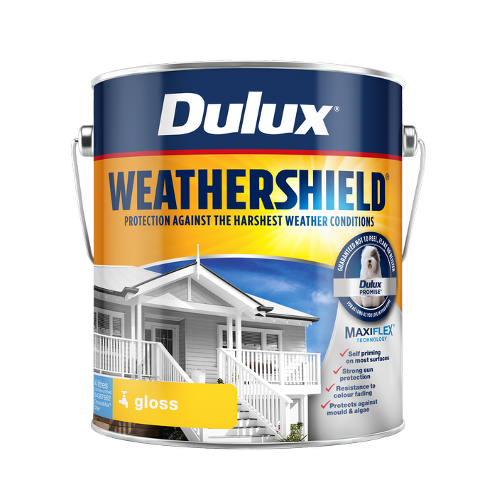 Dulux 4L Blue Gloss Weathershield Exterior Paint - 4L
